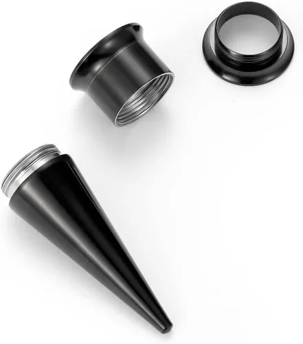 Miniatura 3 de vcmart 14G-00G - Kit de estiramiento de 36 manómetros de oreja, tapones cónicos, ojales, acero de grado implante, Metal, Acero inoxidable