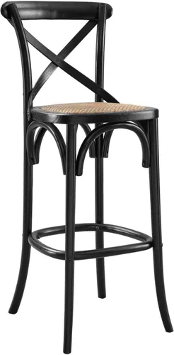 Modway Taburete Gear Bar en Negro, 19 x 17.5 x 43.5