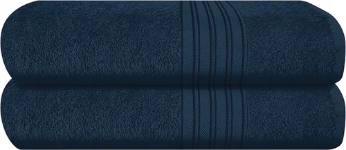 Miniatura 74 de BOUTIQUO Juego de 2 toallas de baño 100% algodón de 28 x 55 pulgadas, toallas de baño grandes ecológicas, compactas, de secado rápido, ligeras, Rosa