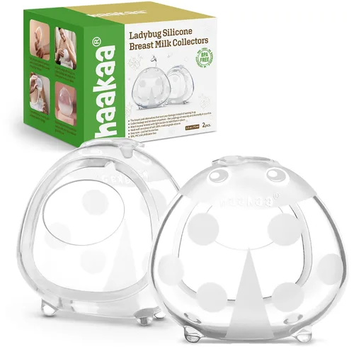 Miniatura 9 de Haakaa Ladybug - Colector de leche materna – 1 taza de lactancia de silicona, protector de mama reutilizable y receptor de leche para madres que