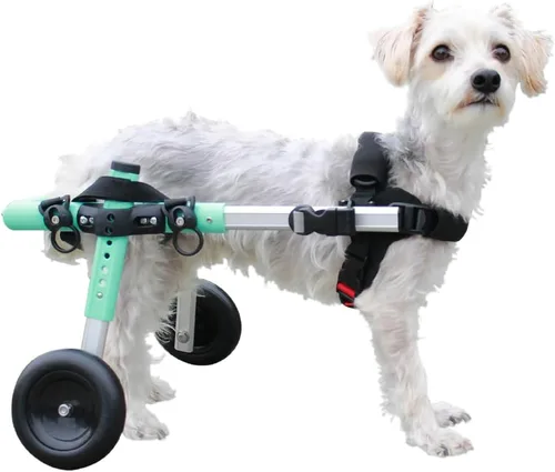 Miniatura 11 de Walkin' Wheels Silla de ruedas para perros pequeños, silla de ruedas ligera para patas traseras, 15-25 libras, para altura de pierna de 9-11 Azul