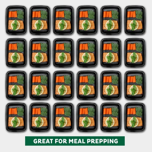 Miniatura 3 de Freshware - Recipientes para comida preparada, 150 unidades, 1 compartimento para almacenar comida, contenedores con tapas, caja Bento, libre