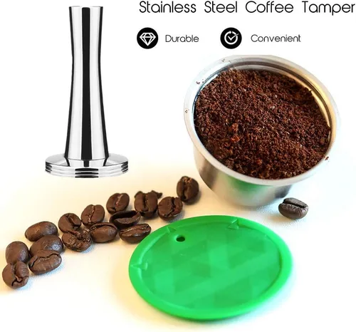Miniatura 2 de Bresuve Dolce Gusto - Prensa de café de acero inoxidable para suministros de cafetería, 1.614 in