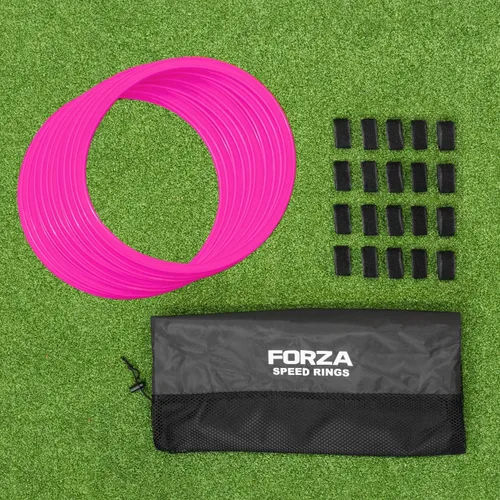 FORZA Anillos de agilidad | Mejora tu velocidad y equilibrio con aros multideporte, disponibles en 10 colores Rosado