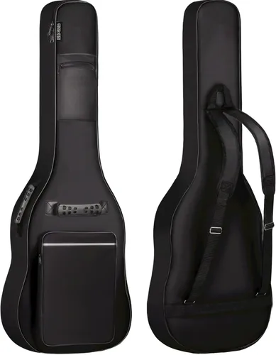 Miniatura 10 de GIGKOUKI Funda para guitarra acústica de 40 y 41 pulgadas, suave bolsa acolchada de 0.35 pulgadas, bolsa de guitarra impermeable clásica con lazo