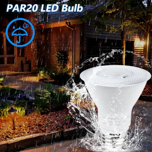 Miniatura 6 de Bombillas LED PAR20, equivalente a 50 W, bombilla PAR20 regulable de 7 W, blanco ultra cálido de 2700 K, 500 lúmenes, base E26, certificación UL