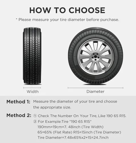 Miniatura 5 de eletecpro - Juego de 2 fundas para neumáticos de RV con revestimiento impermeable y tela Oxford 600D resistente, accesorios para neumáticos a prueba
