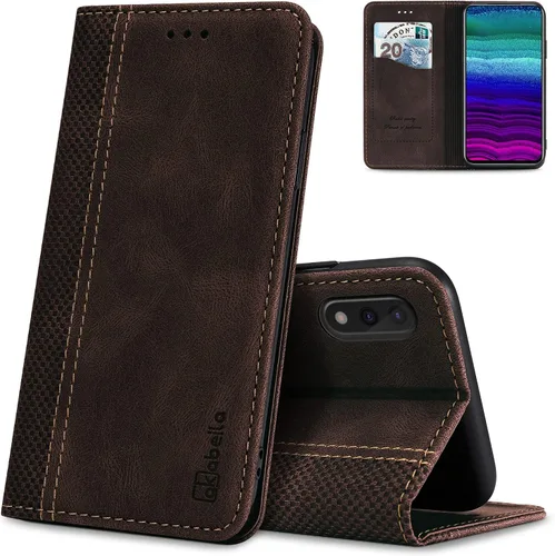 Miniatura 29 de AKABEILA Para Samsung A5 2017 Cartera Funda de Tarjeta de Crédito Titular Cierre Magnético Kickstand PU Cuero A Prueba de Golpes Flip Folio Libro