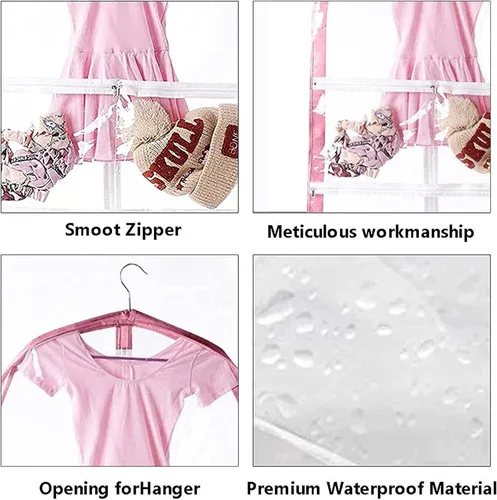 Miniatura 3 de Bolsa de ropa colgante impermeable, bolsas de ropa de 35 pulgadas para colgar ropa, bolsas de ropa para almacenamiento de viajes, bolsa de ropa