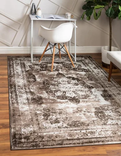 Miniatura 82 de Unique Loom Sofia Collection - Alfombra tradicional vintage, inspirada en Francia (7 pies x 10 pies, rectangular, negro/gris claro)