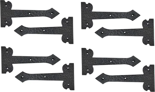 Miniatura 15 de Adonai Hardware Agee - Correa de aluminio resistente de 7 pulgadas con bisagra frontal falsa o falsa o falsa (paquete de 4, latón antiguo)