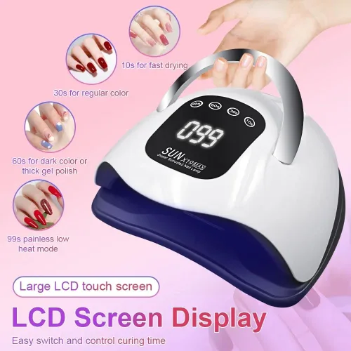 Miniatura 4 de Lámpara de uñas LED UV de 320 W, secador de uñas LED profesional para uñas de gel con 72 cuentas de lámpara, pantalla táctil, 4 temporizadores