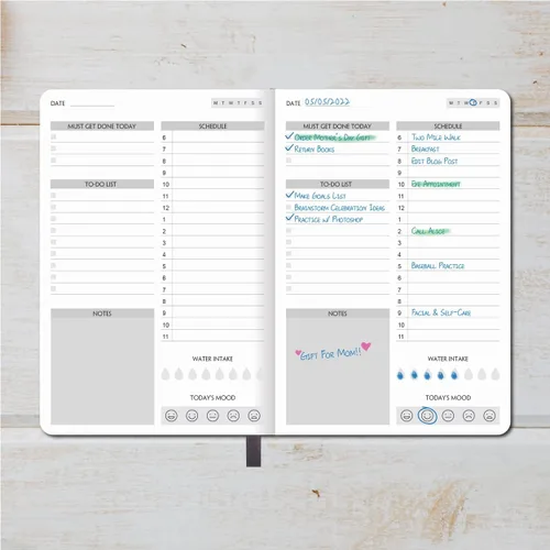 Miniatura 2 de Fan&Ran Cuaderno de lista de tareas definitivas para aumentar la productividad y organizar tareas, planificador diario sin fecha y suministros