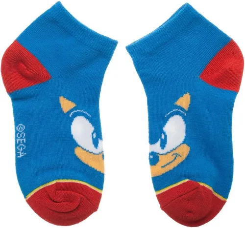 Miniatura 2 de Bioworld Sega Sonic The Hedgehog - Calcetines de tobillo juvenil, 4 pares, Multi