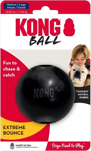 Miniatura 8 de KONG Bola extrema con agujero – Juguete de búsqueda – Juguete duradero para perros para entrenamiento, tiempo de juego interactivo y más – Pelota