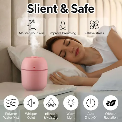 Miniatura 5 de Hortsun Humidificador pequeño portátil portátil de escritorio personal de 7.4 fl oz, mini humidificador para dormitorio, plantas, coche, oficina