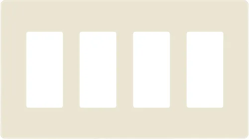 ENERLITES Placas de pared decorativas sin tornillos, cubiertas de salida seguras para niños, tamaño 4 posiciones, 4.68 pulgadas de alto x 8.30
