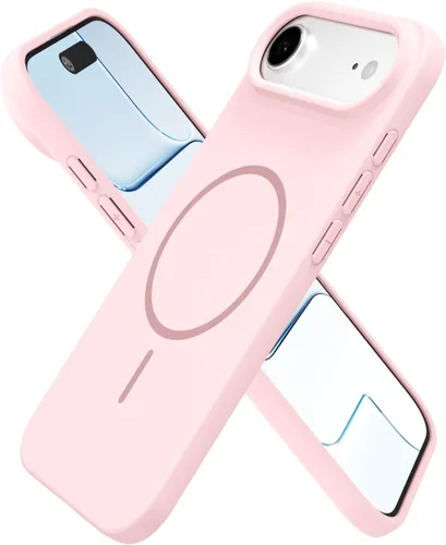 Miniatura 169 de oakxco Funda de silicona Mag Safe para iPhone 17 Pro Max, funda magnética delgada y fina compatible con carga inalámbrica MagSafe, bonita funda Negro