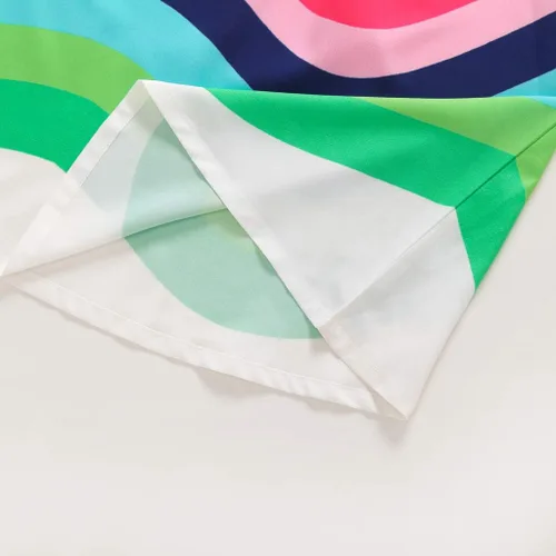 Miniatura 7 de Vestido de verano para niña pequeña, con correa de rayas de arco iris, falda de sol para playa