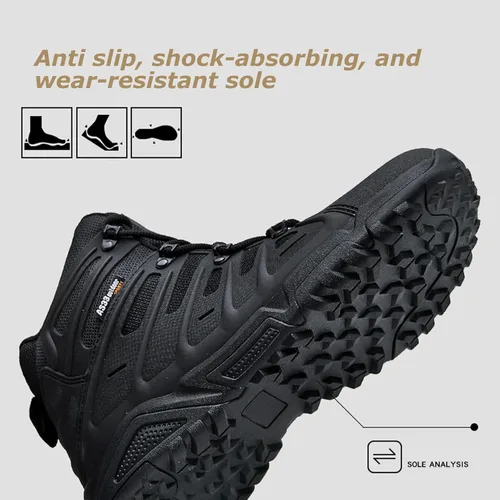 Miniatura 4 de Botas tácticas militares para hombre, botas de trabajo, botas de desierto, botas duraderas, botas de senderismo, botas de combate, botas ligeras