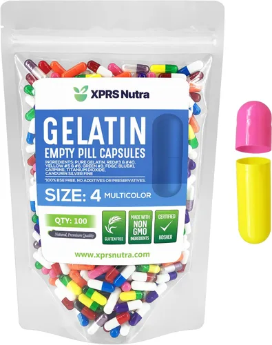 Miniatura 26 de XPRS Nutra Cápsulas vacías tamaño 4 – 100 cápsulas pequeñas de gelatina vacías – Pastillas de relleno de cápsulas de bricolaje – Cápsulas de gel