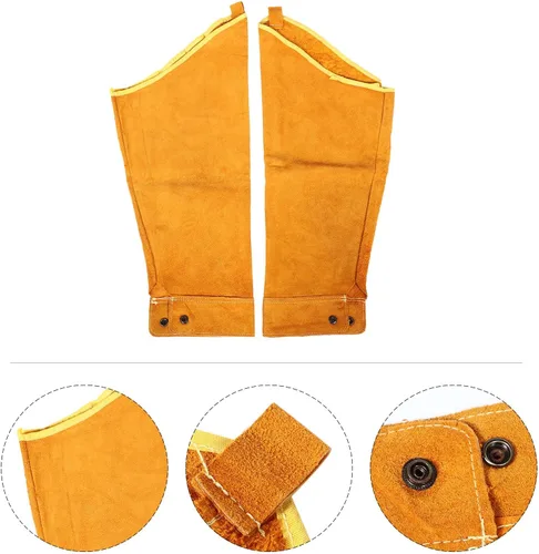 Miniatura 5 de STAHAD Leather Welding Sleeves Arm Guard Heat Resistant Oversleeves Protector for Welding Work, 1 Pair Cowhide Protective Thermal Shield Sleeves