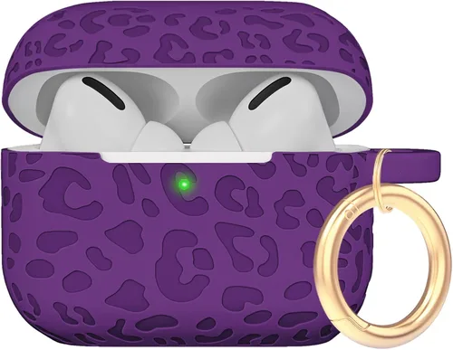 Miniatura 25 de Funda de silicona con flores compatible con AirPods Pro 2019, Gawnock - Funda suave y flexible para imprimir para mujeres y niñas con llavero - Flor