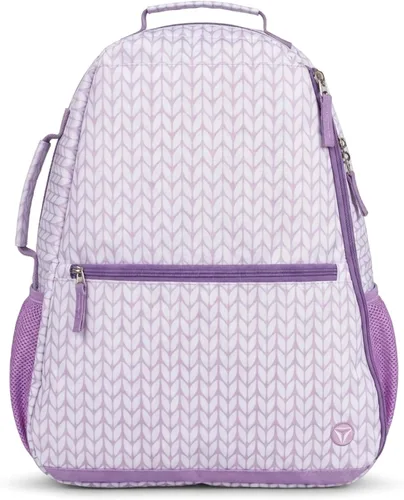 Thorza Mochila de raqueta de tenis para mujer – Bolsa de tenis ligera que almacena 2 raquetas, pelotas y equipo deportivo – Mochila Púrpura