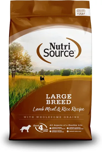 Miniatura 8 de NutriSource Alimento seco para perros para razas grandes, carne de res y arroz, 26 libras