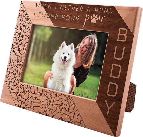 Miniatura 3 de Monumento personalizado para mascotas de 5 x 7, marco de fotos personalizado para mascotas, gato y perro, marco de fotos de madera, marco