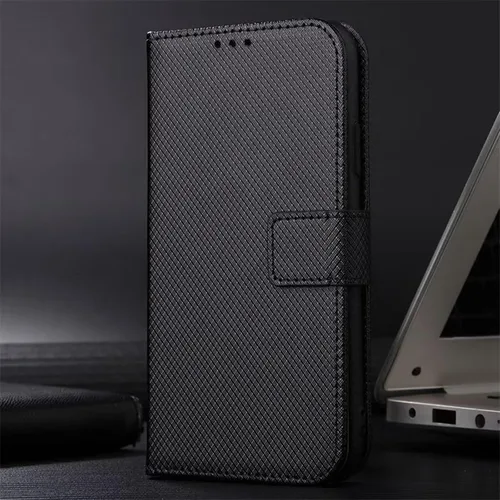 Miniatura 7 de Funda de cuero tipo cartera para Blackview A53 para Blackview A53, funda de piel sintética antideslizante, con tapa para Blackview A53 Negro