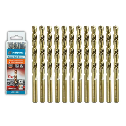 Miniatura 18 de Juego de brocas de cobalto de 1/2 pulgada (6 piezas), juego de brocas de metal M35 HSS de longitud de trabajo para metal duro, acero inoxidable