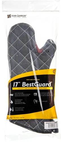 Miniatura 2 de San Jamar Manopla de horno Bestguard con Webguard Plus reforzado, algodón, 17 pulgadas, negro