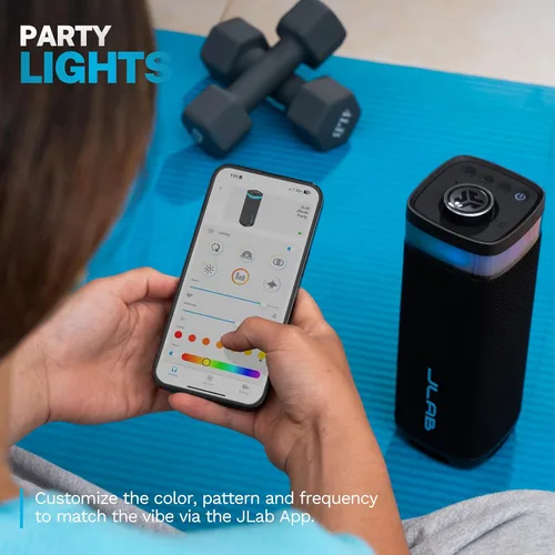 Miniatura 3 de JLab JBuds Party - Altavoz Bluetooth Portátil, 2 Controladores de Rango Completo + 2 Woofers Pasivos, IP56 Resistente al Agua, 12 Horas