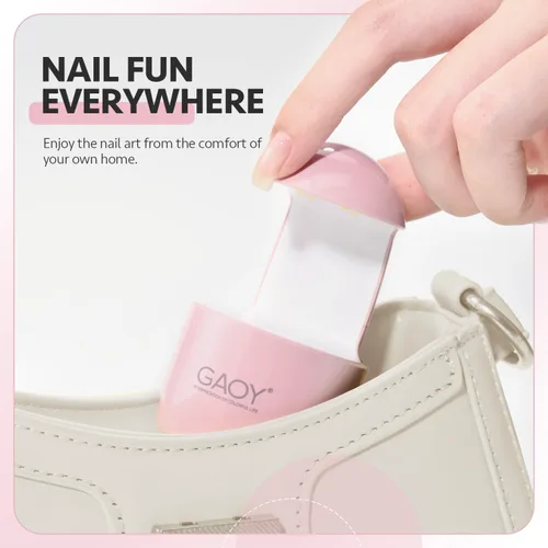 Miniatura 4 de GAOY Mini luz UV para uñas de gel, pequeña luz de curado, lámpara LED de cáscara de huevo, secado rápido, rosa