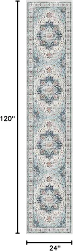 Miniatura 186 de Madane Tapete lavable de 2 x 10 pies para pasillo, cocina, recibidor, clásico, suave, antideslizante para interiores, casa de campo, baño, sala