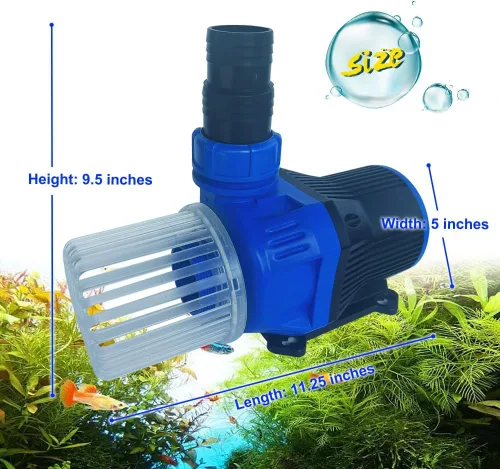 Miniatura 5 de NEZO Bomba de agua para acuario con controlador, sumergible y bomba de retorno de ahorro de energía en línea para acuario, tanque de peces de agua