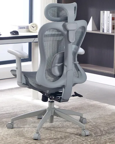 Miniatura 2 de amseatec Silla ergonómica de escritorio de oficina, cómoda silla de juegos para computadora, respaldo y asiento de malla transpirable, reposabrazos