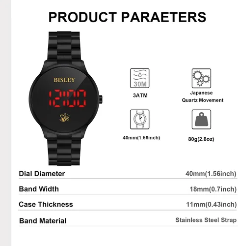 Miniatura 2 de Reloj unisex fácil de leer, reloj de cara grande