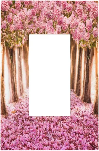Miniatura 667 de Cubiertas de placa de pared de 3 gang con interruptor de luz de triple palanca, en negro y dorado con esplendor de oro rosa, estampado floral