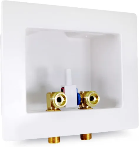 Miniatura 45 de Caja de salida de lavadora Highcraft con drenaje central, válvula de conexión CPVC de 1/2 pulgada Caja de lavandería para lavadora
