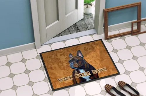 Miniatura 4 de Caroline's Treasures LH9455MAT - Felpudo de bulldog francés Wipe Your Paws de 18 x 27 pulgadas, tapete para puerta delantera, interior y exterior