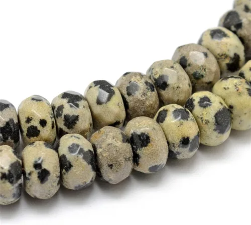 Miniatura 4 de Fashewelry 76 cuentas de piedra natural facetadas Rondelle de 0.315x0.197 in de punto azul Gmestone Disco espaciador de cuentas agujero: 0.039 in