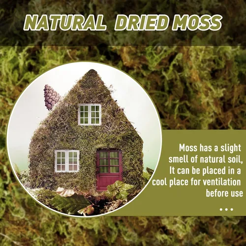 Miniatura 4 de EBOOT Musgo falso de musgo sintético de 42.33 onzas para plantas en maceta, musgo sintético de gran capacidad para terrario, musgo natural