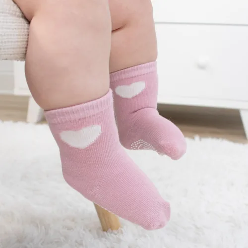 Miniatura 5 de The Peanutshell Juego de 12 calcetines orgánicos para bebé niña de 0 a 24 meses, agarre antideslizante, calcetines de algodón suave para recién