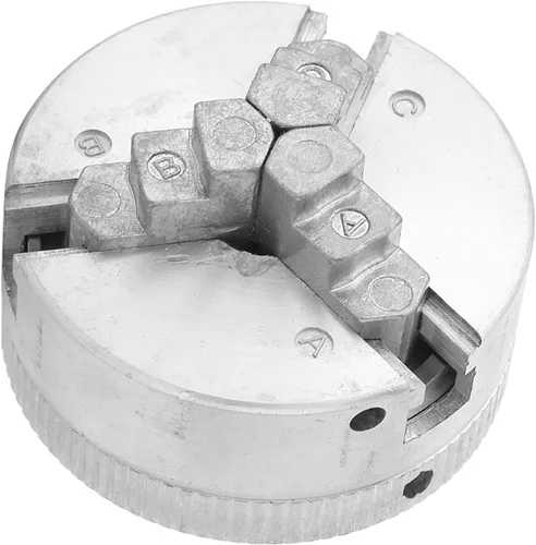 Miniatura 5 de Z011 Micro Torno Mandril, Aleación de Zinc 3-Jaw Chuck Clamp Accesorio con Dos Varillas de Bloqueo para Mini Torno de Metal