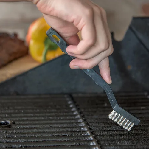 Miniatura 10 de SPARTA Flo-Pac Cepillo de lechada con cerdas de acero inoxidable prensadas para limpieza, trabajo de detalle y uso de limpieza, 7 pulgadas, negro