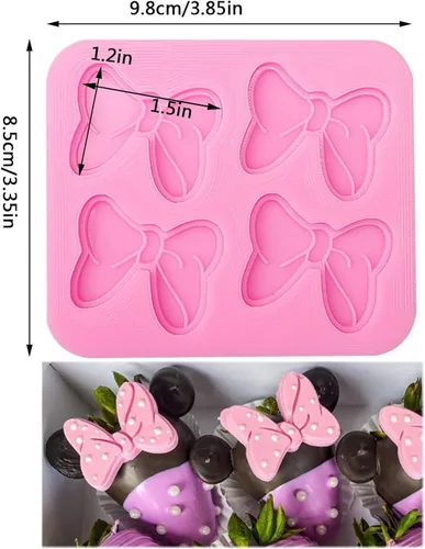 Miniatura 2 de Molde de silicona para arco, 2 piezas con 4 agujeros, molde de chocolate para arco, moldes de fondant para arcos, moldes de azúcar para caramelos