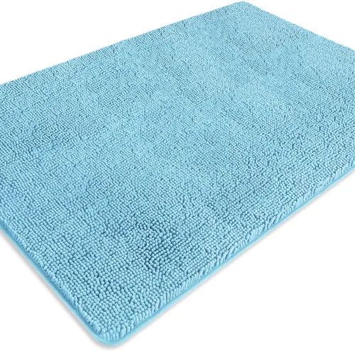 Miniatura 187 de Alfombra de baño pequeña de 12 x 18 pulgadas, lavable y absorbente, antideslizante, alfombra de baño de felpilla gruesa y suave para baño, ducha