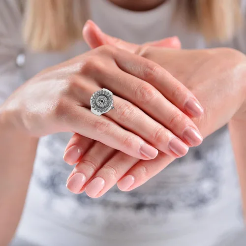 Miniatura 9 de Hemobllo Trend Fashion - Reloj de anillo para mujer, decoración de dedo de diamante, anillo